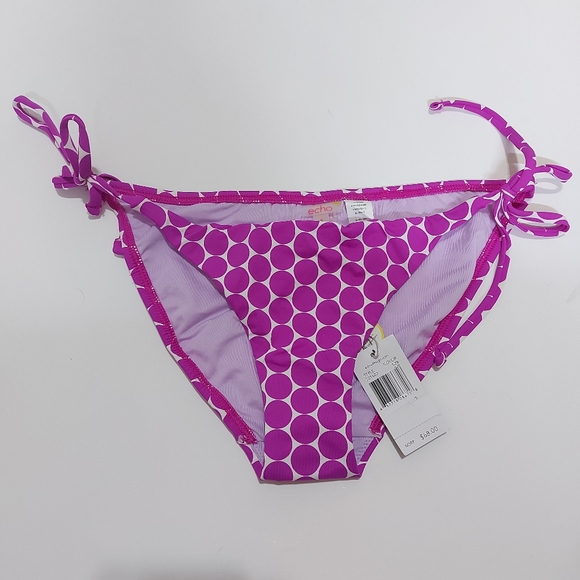 Echo Purple Polka Dot Bikini Bottoms - Picture 1 of 11